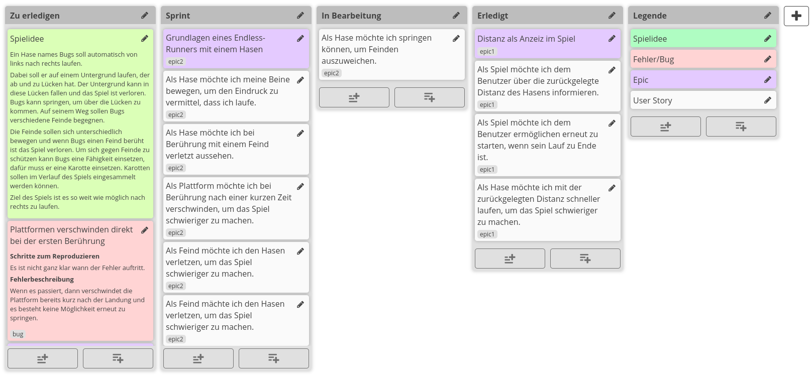 Digitales Kanbanboard: Cryptpad